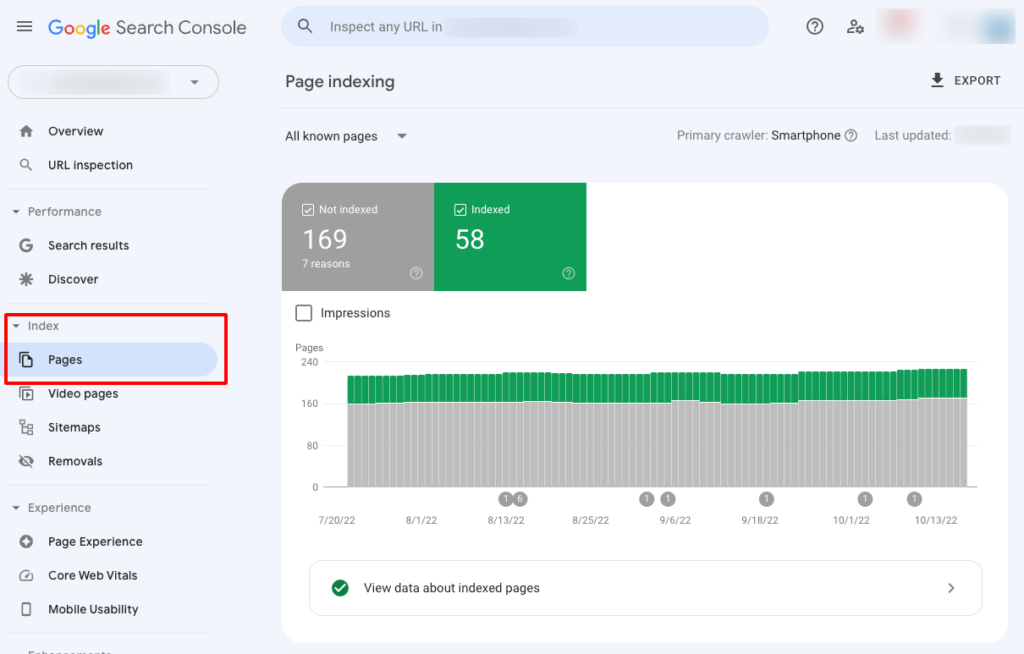 Google Search Console Page Indexing Report