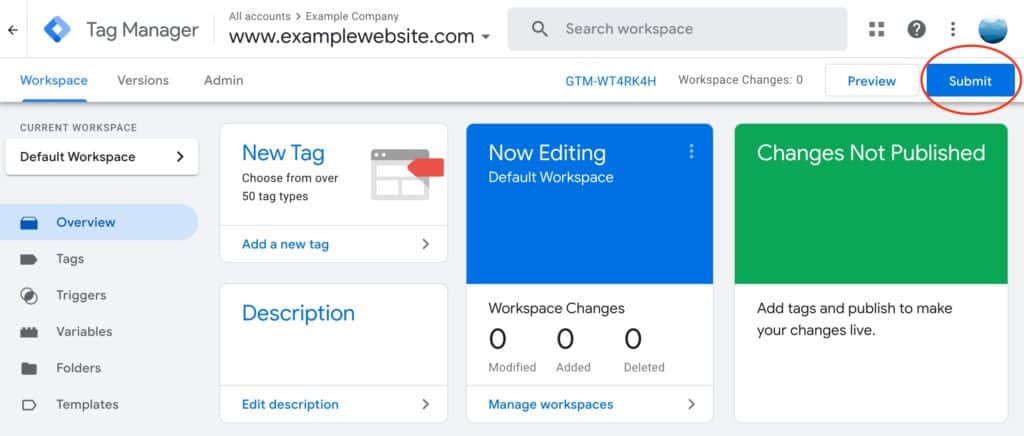 Publish your Google Tag Manager container