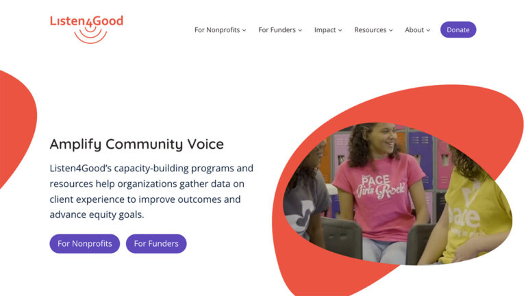 Website Screenshot: Listen4Good