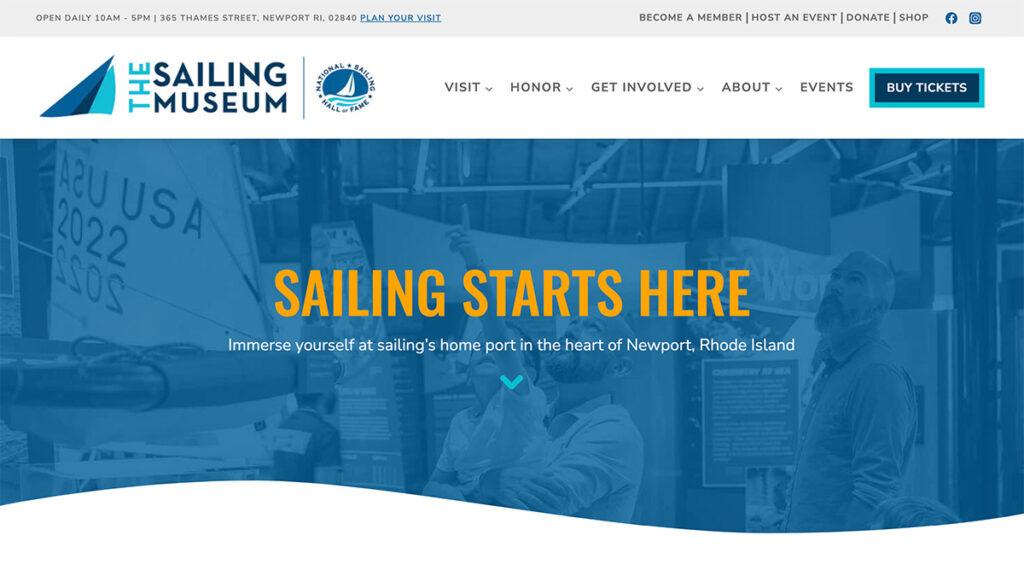 Website Screenshot: The Sailing Museum