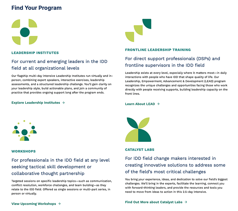 Find Your Program feature